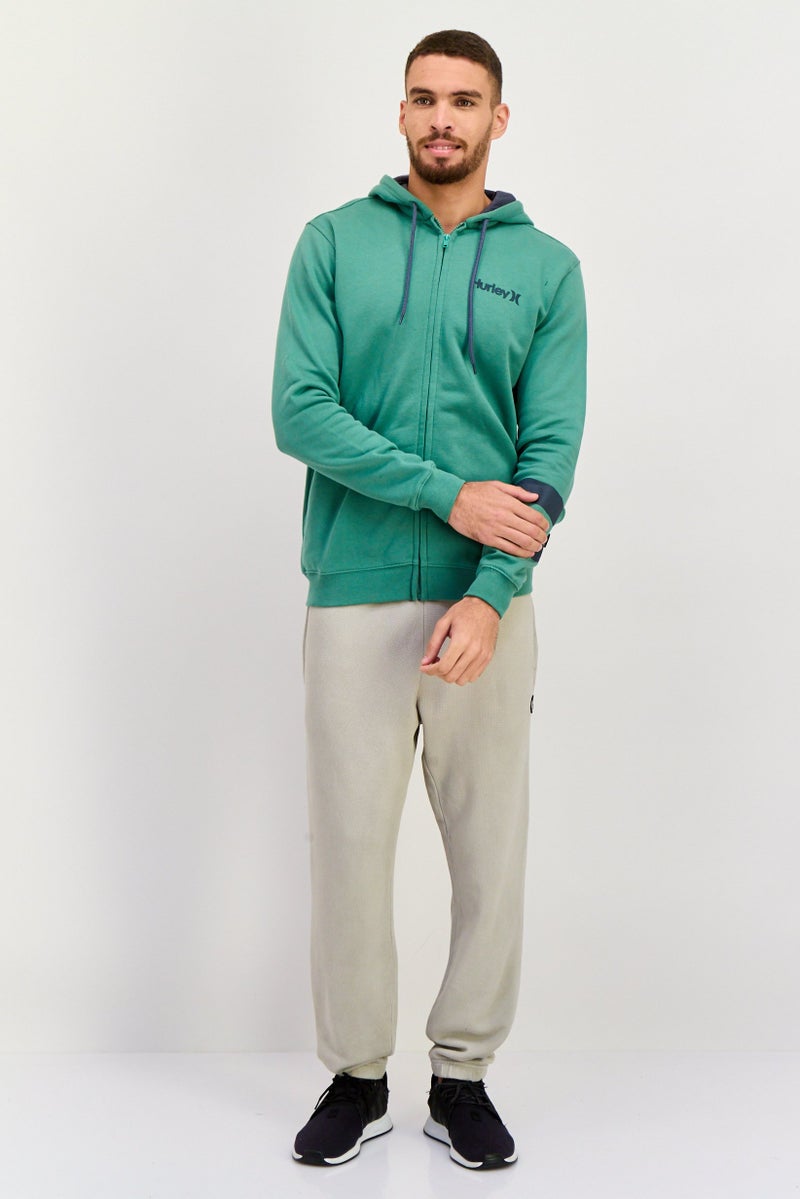 Hurley ملابس رياضية للرجال بأكمام طويلة مناسبة، خارجي، سويت شيرت، أخضر - Image 4
