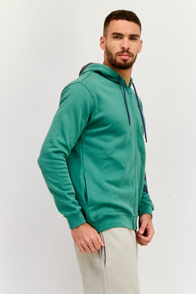 Hurley ملابس رياضية للرجال بأكمام طويلة مناسبة، خارجي، سويت شيرت، أخضر - Image 2