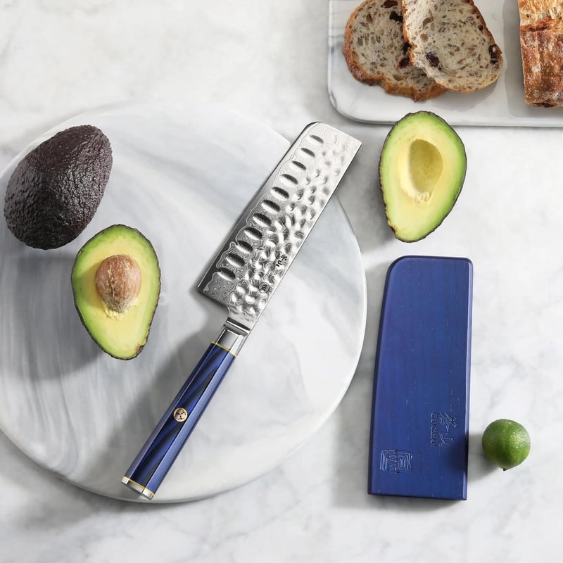 CANGSHAN KITA Series Nakiri Knife, X-7 Damascus Steel (5-Inch) - Image 5