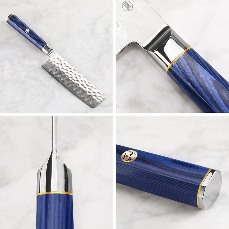 CANGSHAN KITA Series Nakiri Knife, X-7 Damascus Steel (5-Inch) - Image 3