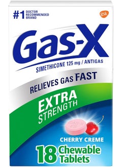 Gas-X Gas-X Extra Strength Chewable Gas Relief Tablets with Simethicone 125 mg, Cherry, 18 Count  - Image 1