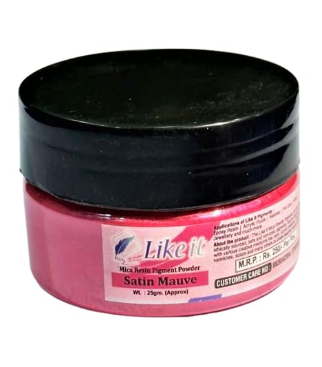 Like-It like it Non-Toxic Mica Pigment Powders for Epoxy Resin, Soap, Painting, Art and Craft Projects 25 Grams Mica Powder Resin Colour Pigments (Satin Mauve) - Image 1