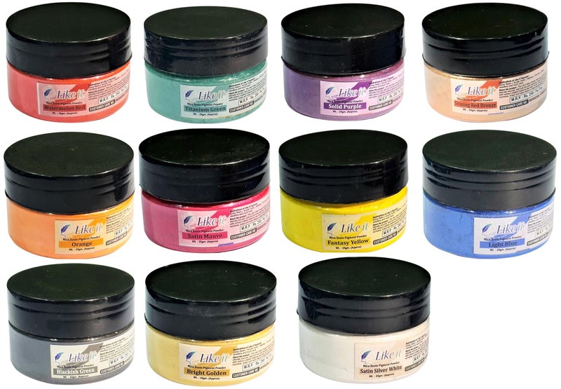 Like-It like it Non-Toxic Mica Pigment Powders for Epoxy Resin, Soap, Painting, Art and Craft Projects 25 Grams Mica Powder Resin Colour Pigments (Satin Mauve) - Image 2