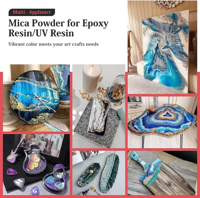 Like-It like it Non-Toxic Mica Pigment Powders for Epoxy Resin, Soap, Painting, Art and Craft Projects 25 Grams Mica Powder Resin Colour Pigments (Satin Mauve) - Image 4