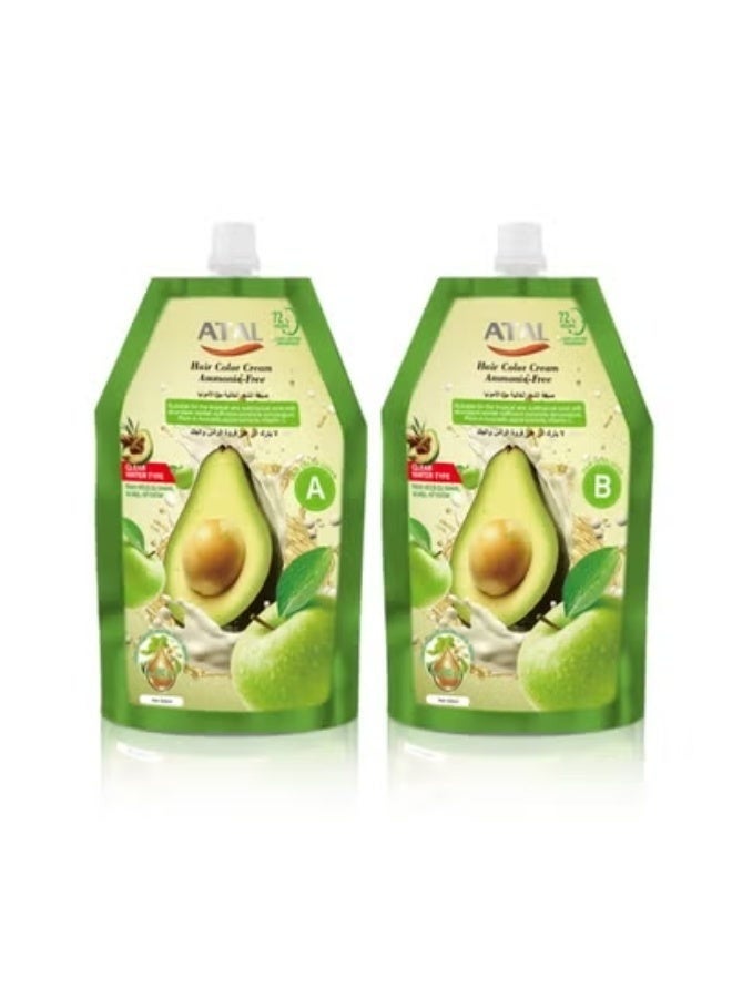 ATAL Arocado Pro Dark Brown Hair Dye No Ammonia With Avocado And Apple Cream 500ml + Developer 500ml Hair Dye No Trace On Scalp And Skin Technology - Image 2