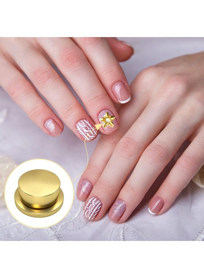 ANCIRS 20 Pack 3D Nail Art Rotary Bearing For Nail Art Designs Gold Spinning Nail Charm Rotating Kit For Diy Crafting Jewelry Accessories(4X5X2.5Mm) - Image 5