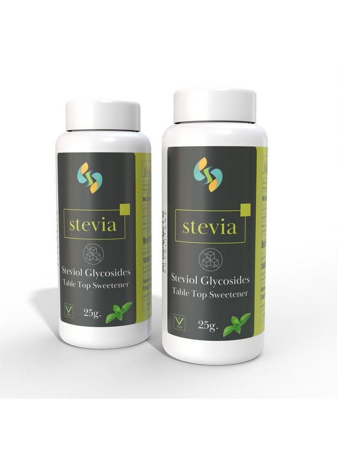 Sharrets Stevia (Steviol Glycosides) 2 X 25G, Sugar Free Natural Sweetener For Coffee, Hot & Cold Drinks, No Erythritol - Image 1