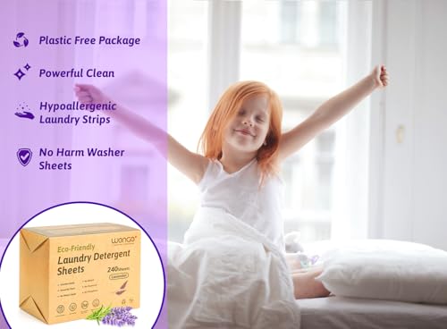 Wenge Eco-friendly Laundry Detergent Sheets - 240 Plastic-Free, Hypoallergenic Liquidless Washer Sheets for Home, Dorm, Travel, Camping (Lavender Scent) - Image 2