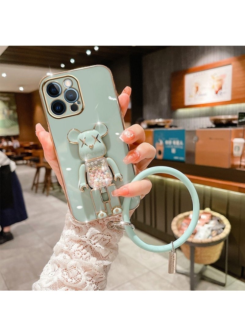 TahTicMer Xiaomi Redmi Note 9s Compatible Case Baby Ring Hidden Stand Silicone Holder Foldable Laser TPU  - Image 1