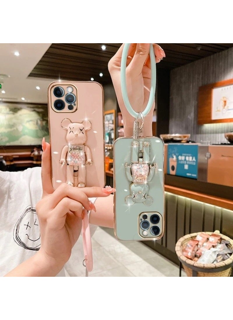 TahTicMer Xiaomi Redmi Note 9s Compatible Case Baby Ring Hidden Stand Silicone Holder Foldable Laser TPU  - Image 4