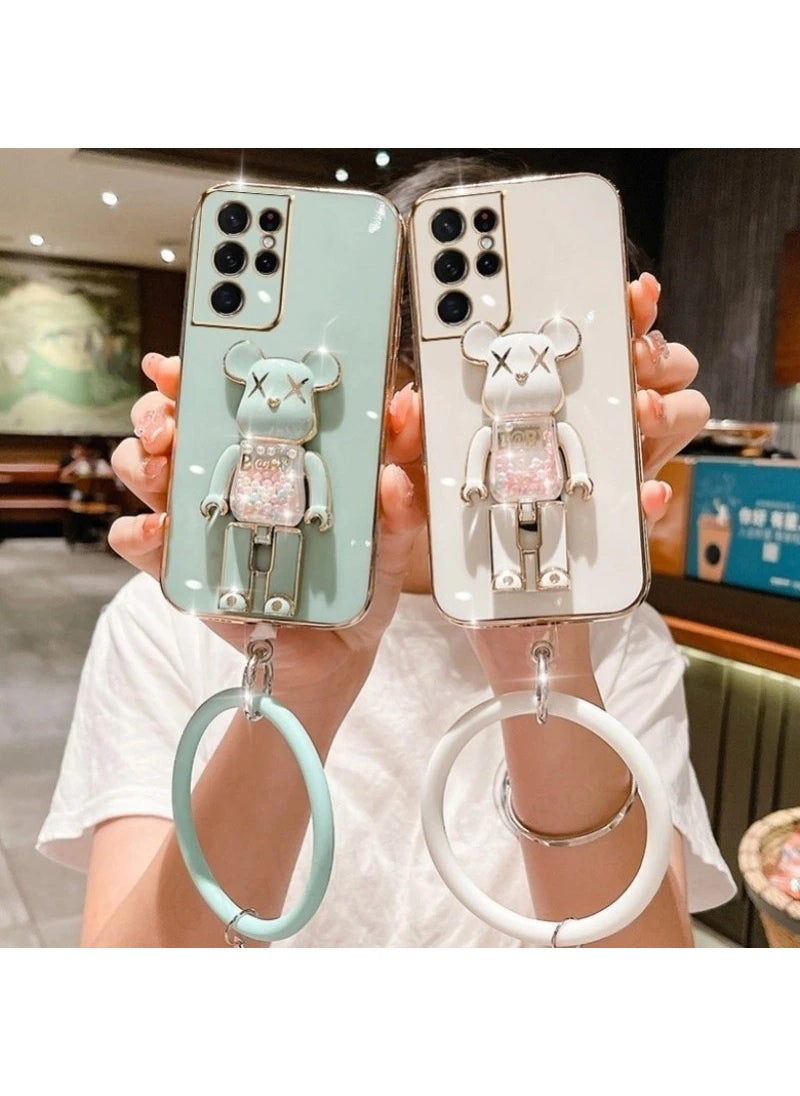 TahTicMer Xiaomi Redmi Note 9s Compatible Case Baby Ring Hidden Stand Silicone Holder Foldable Laser TPU  - Image 2