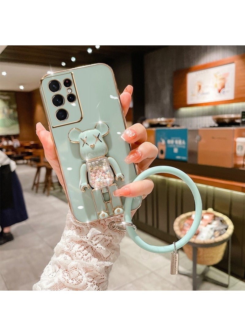 TahTicMer Xiaomi Redmi Note 9s Compatible Case Baby Ring Hidden Stand Silicone Holder Foldable Laser TPU  - Image 3
