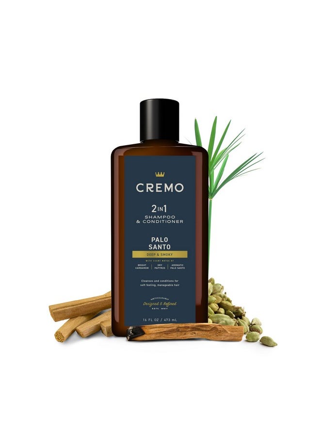cremo Cremo Palo Santo (Reserve Collection) Barber Grade 2-n-1 Shampoo & Conditioner, 16 Oz (Packaging May Vary)  - Image 2