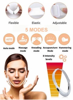 Generic V Shaper Face Lifting Beauty Machine with EMS Vibration 5-in-1 Double Chin Reducer Face Slimming Massager Therapy for Acne Wrinkle And Skin Tightening Portable Anti Aging Device  - Image 2