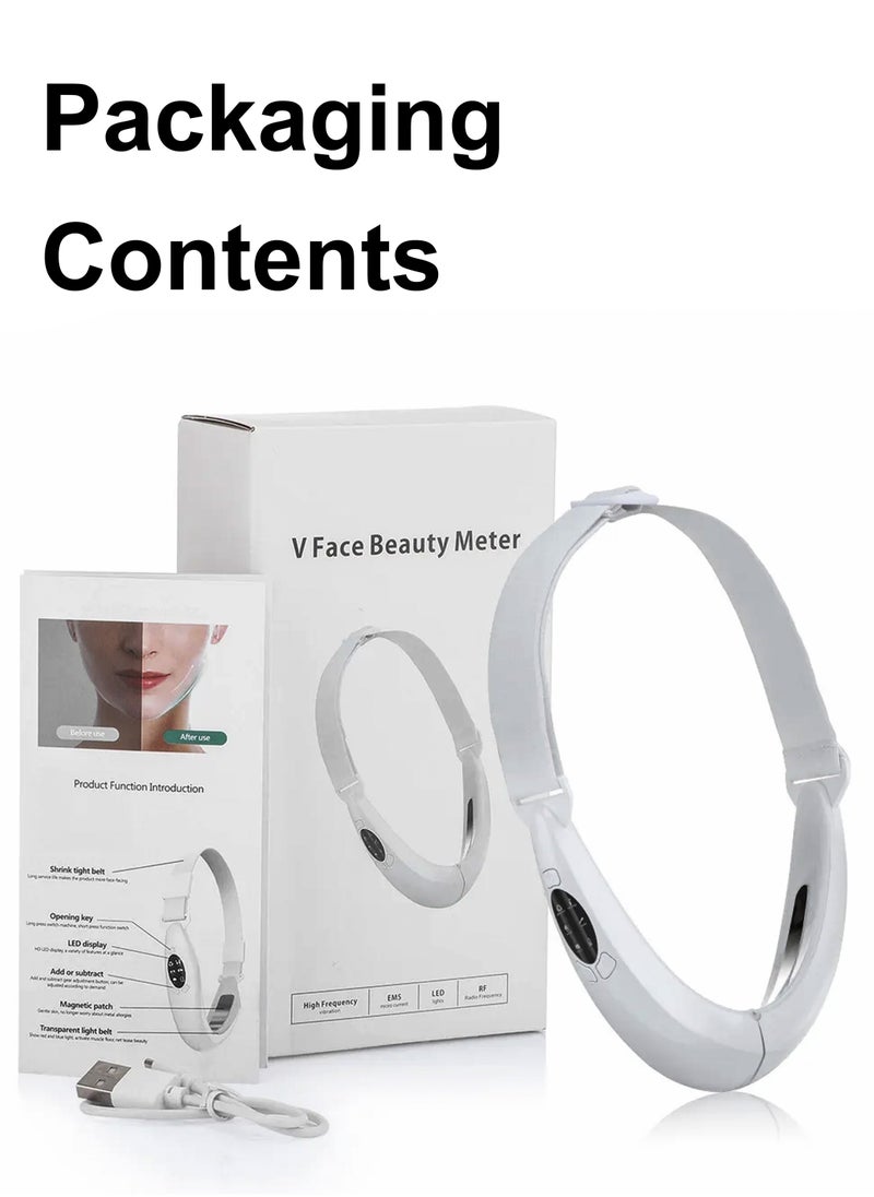 Generic - V Shaper Face Lifting Beauty Machine with EMS Vibration 5-in-1 Double Chin Reducer Face Slimming Massager Therapy for Acne Wrinkle And Skin Tightening Portable Anti Aging Device - Image 1