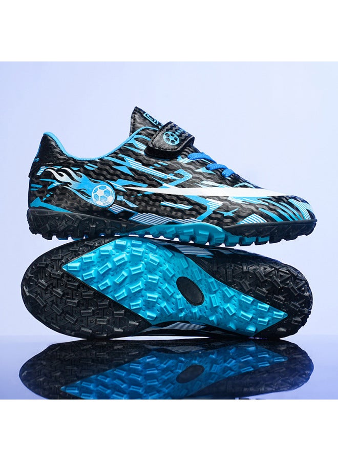 Children's Soccer Shoes With Long And Short Studs, Non-slip Training Shoes For Boys And Girls, With Velcro Fasteners, Suitable For Artificial Turf