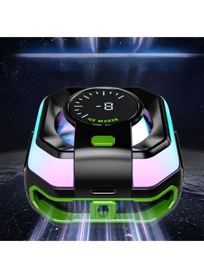 Phone Cooler Cryo Fan JS86 – Semiconductor Mobile Cooling Fan with Magnetic Clip, RGB Temperature Display, Type-C Power for Gaming & Live Streaming - Image 3