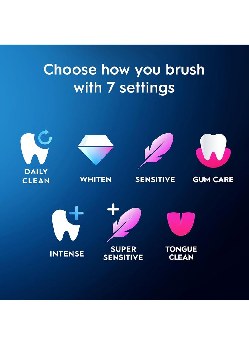 Oral-B Series 10 Cosmic Black AI Rechargeable Tooth Brush, 7 Smart modes, iO technology, AI with 3D Teeth Tracking, Interactive Display, 3hrs, Fast Magnetic Charger, iO 10 - iOM10.2B4.2AD  - Image 2