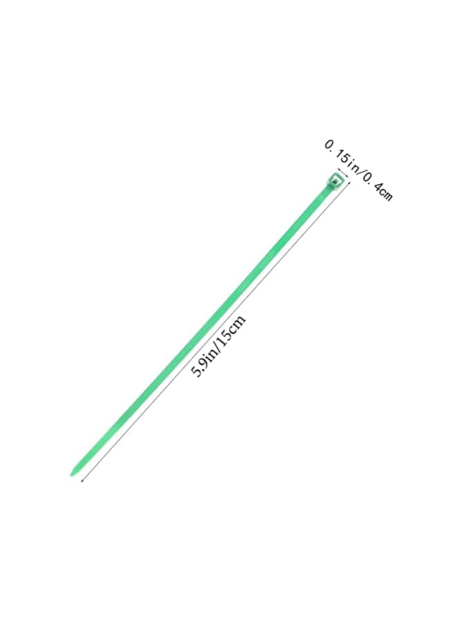 PROMASS رباطات سلكية خضراء رباط سلكي أخضر 500 قطعة نايلون قفل ذاتي رباطات سلكية لف للداخل والخارج للنباتات الخضراء - Image 2