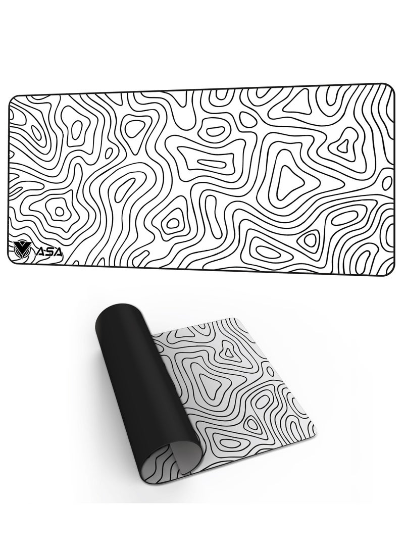 ASA Extended Mouse Pad 90x40cm Non-Slip Rubber Base with Stitched Edges, Smooth Cloth Surface, Waterproof  - Image 1