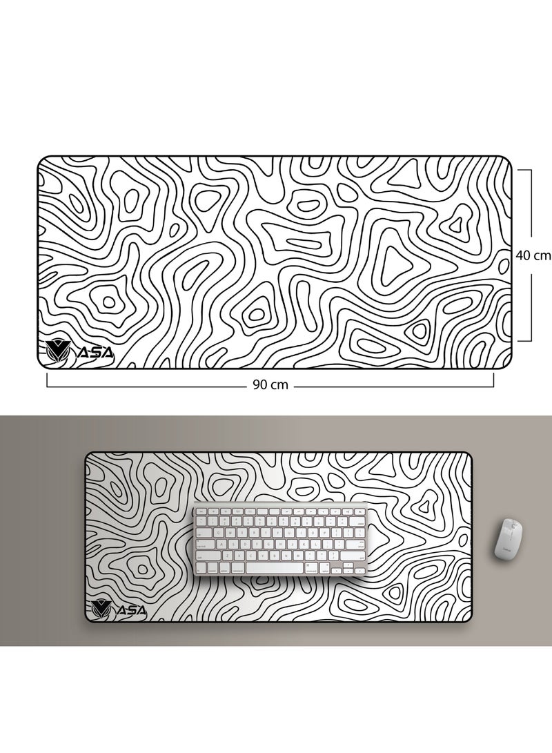 ASA Extended Mouse Pad 90x40cm Non-Slip Rubber Base with Stitched Edges, Smooth Cloth Surface, Waterproof  - Image 3