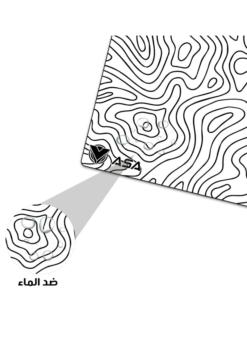 ASA Extended Mouse Pad 90x40cm Non-Slip Rubber Base with Stitched Edges, Smooth Cloth Surface, Waterproof  - Image 4