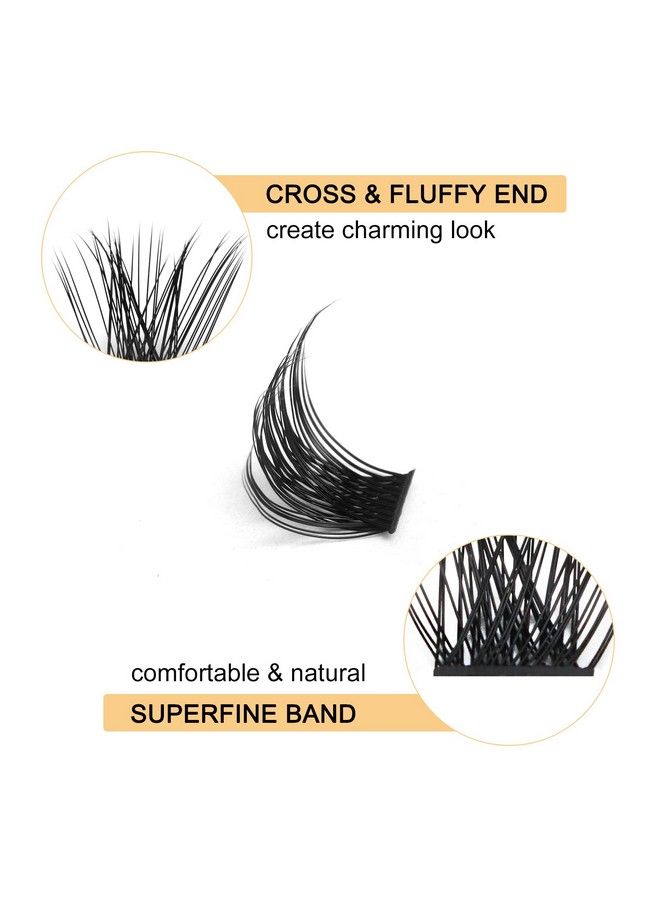 QUEWEL Cluster Lashes 72 Pcs Wide Stem Individual Lashes C/D Curl 816mm Length DIY Eyelash Extension False Eyelashes Natural&Mega Styles Soft for Personal Makeup Use at Home (MegaDMIX816) - Image 5