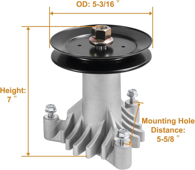 Antanker 130794 Spindle Assembly 153535 Pulley Replacement for Craftsman Poulan 532130794 582922301, with 3 Bolts - Image 2