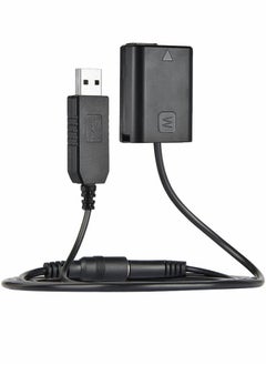 Y&D DC Coupler Replacement for NP-FW50 Dummy Battery Power Adapter with USB Cable A7 A7R A7S A7SII A6500 A6300 A6100 A6000 NEX5 DSC-RX10 II III IV  - Image 1