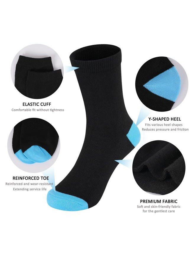 ZERULETS Kids Socks, 15 Pairs Toddler Sock Crew Mid Calf Cut Casual Dress Soft Socks for Boys Girls 1-13 Years, Multicolored a, 4-7 Years - Image 3