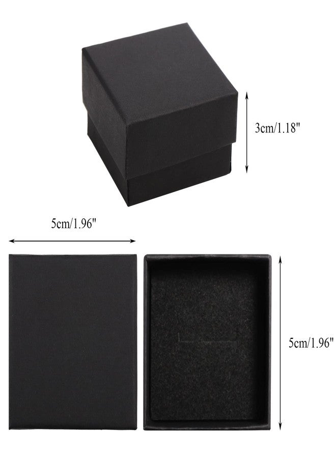 Fasmov 48 Pack Jewelry Ring Gift Box with Foam Insert, Ring Earring Kraft Box for Jewelry Set, Black - Image 2