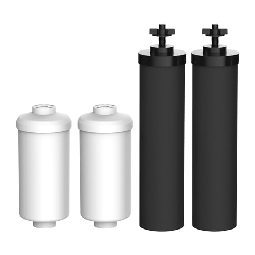 Filterlogic NSF/ANSI 372 Certified Water Filter, Replacement for Berkey® Black Filters (BB9-2®) & Fluoride Filters (PF-2®) Combo Pack - Image 1