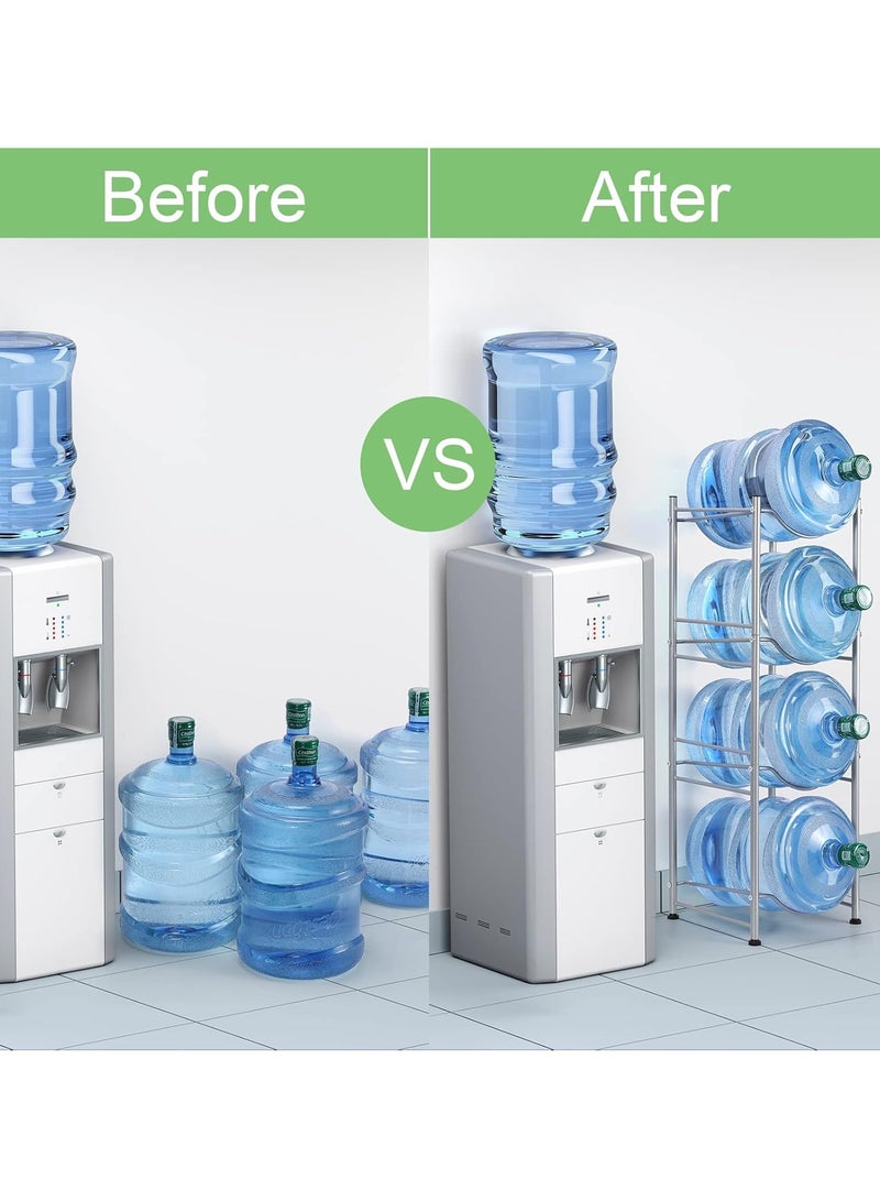 Water Bottle Storage Stand 4 Tier Water Bottle Holder 5 Gallons Heavy Duty Water Jug Rack Water Jug Rack for Home Office Kitchen ﻿ - Image 2