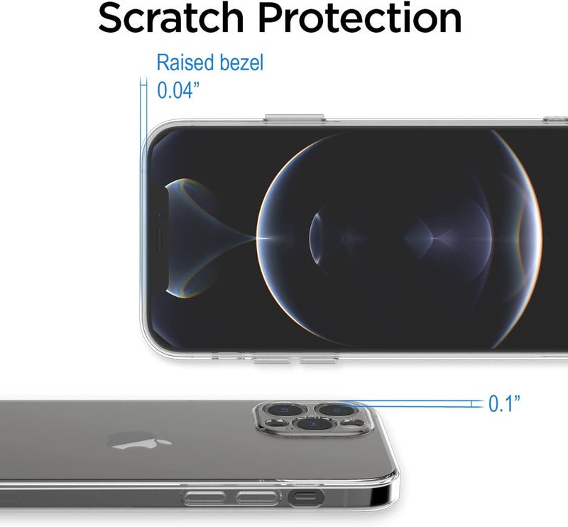 Nishtech for iPhone 12 Pro Premium Hybrid Transparent Soft Slim Dust Proof Back Case Cover with Camera Protection - Image 3