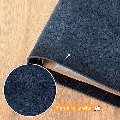 sucarlon Photo Album 4x6 200 Photos,Genuine Leather Photo Albums with Writing Space with 30 Writing Paper,Travel Family Wedding Kids Graduation Ultrasound Baby Picture Album Scrapbook Photo Album（Blue） - Image 5