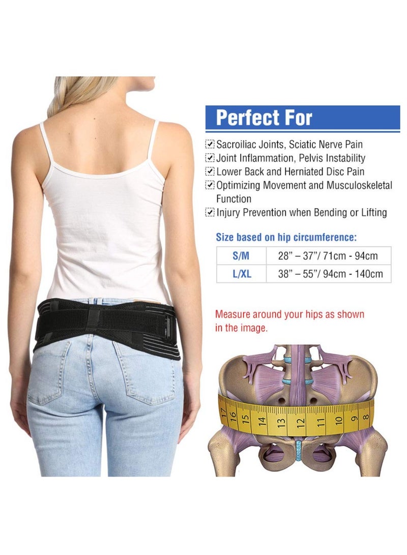 Zikra Si Belt for Women and Men Stabilizing Sciatica and Sacroiliac Support Brace, Alleviates Inflammation, Anti-Slip Trochanter Belt for SI Joint Relief(L/XL) - Image 2