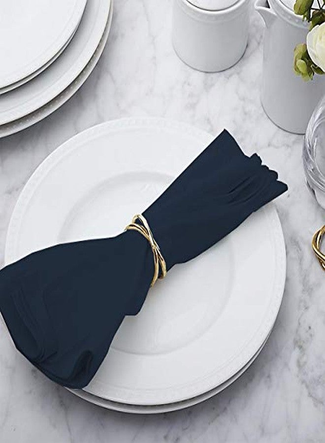 SHEETS STARGAZER Cotton Cloth Pack of 12 Napkin Dinner Napkins for Cocktail Parties 100% Cotton 14 X 14 Inch Size Use in Parties Wedding Dinner Decoration and Daily use Napkins-Navy Blue - Image 2