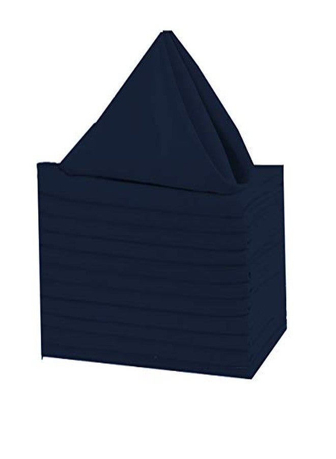 SHEETS STARGAZER Cotton Cloth Pack of 12 Napkin Dinner Napkins for Cocktail Parties 100% Cotton 14 X 14 Inch Size Use in Parties Wedding Dinner Decoration and Daily use Napkins-Navy Blue - Image 1