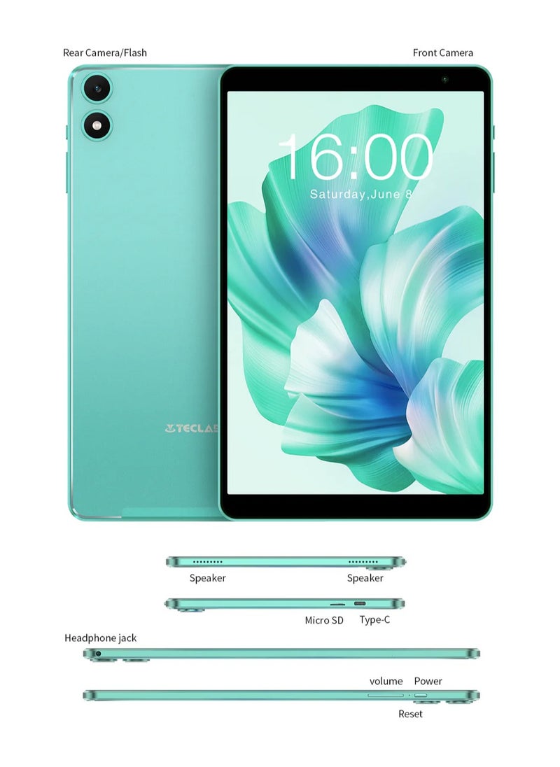 Teclast P85T Android 14 Tablet 8 Inch IPS Display with 4+6GB RAM, 64GB ROM, A523 8-Core Processor, Widevine L1, Wi-Fi 6, Type-C, and 5000mAh Battery