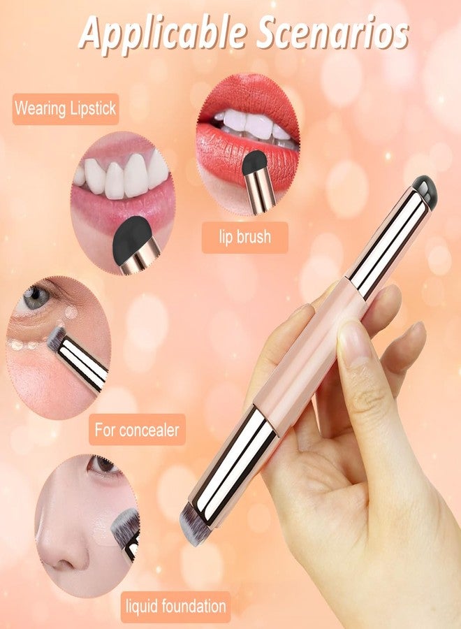 MAYCREATE® Lipstick Silicone Brush Lip Balm Applicator with Blending Brush, 2 in 1 Multi-Use Makeup Tool for Lipstick Lip Gloss Concealer Foundation - Image 3