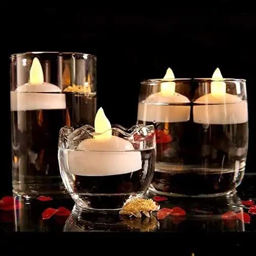 FLUZOV New LED Light Diya with Water Sensor Set of 12 Floating Diyas No Electricity Needed Artificial Diya with led Light Best for Diwali Home Decoration Lightning Lamp Diya 12 - Image 3