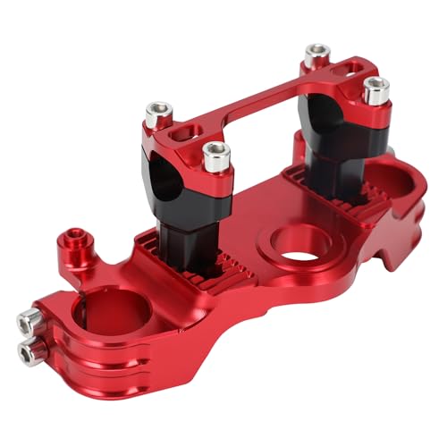 USTPO Motorcycle Top Triple Clamp 78 22MM Upper Triple Tree Bar Mount with Risers Set CNC for CRF110 CRF110F 20132024 CRF125F CRF125FB 20192024 CRF 110F 125F 125FB Red - Image 3
