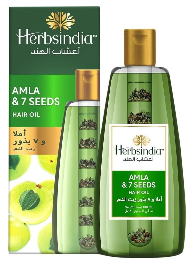 هيربس إنديا Herbsindia Amla & 7 Herbal Seeds Hair Oil 280ml