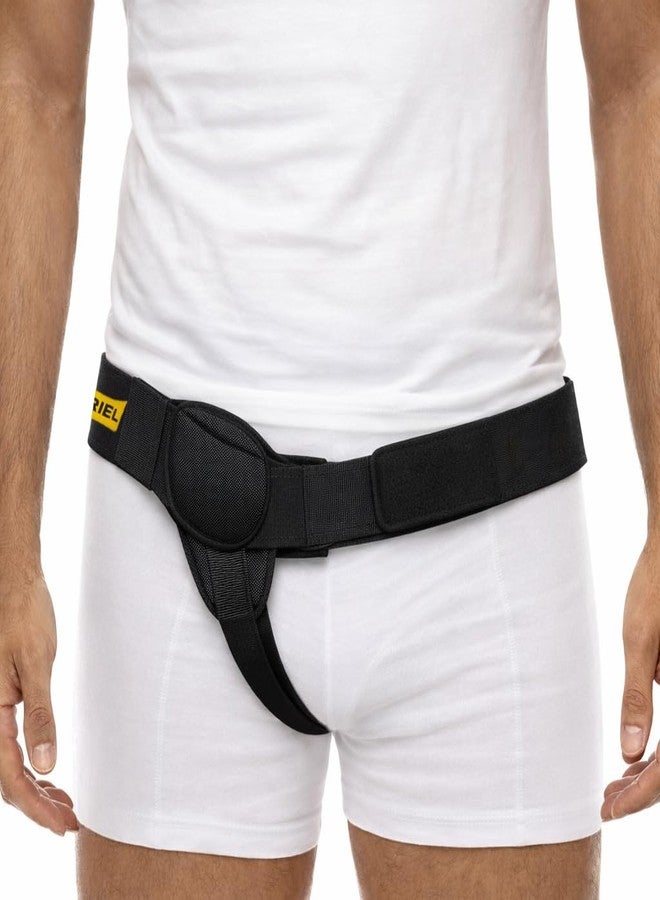 URIEL Right Side Hernia Belts for Men - Inguinal Hernia Belt for Men, Pre and Post Surgery Truss, Size Medium, Black (35.3-39.5 Inches) - Image 1