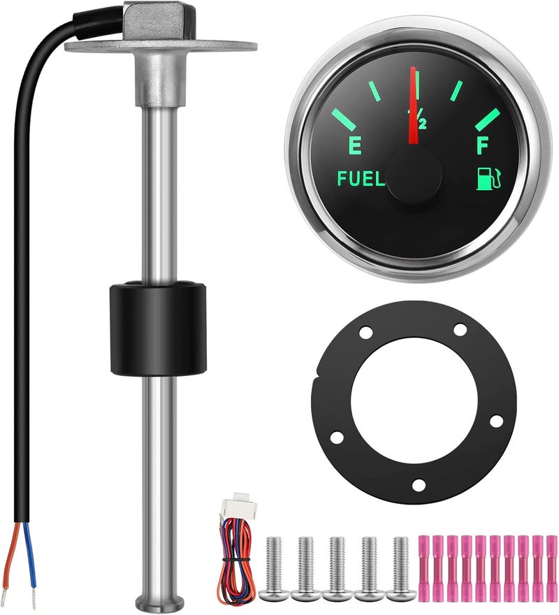 RUPSE Stainless Steel Fuel Sender Unit with Fuel Gauge for Boat, Car, Truck, RV (17"/432mm) - Image 1