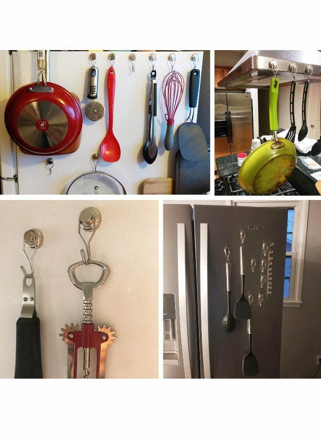 Magnetic Hook, Strong Neodymium Magnet Hook, Swivel Swing Refrigerator Magnetic Hooks, Perfect for Refrigerator and Other Magnetic Surfaces（6pack, 30LB ）  - Image 4