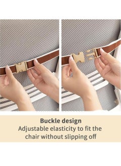 Hihonor Desk Chair Cushion Soft Seat Cushion with Removable Cover Office Chair Cushion Seat Cushion with Back Support Rocking Chair Cushion,90×50cm(Light Grey)  - Image 2