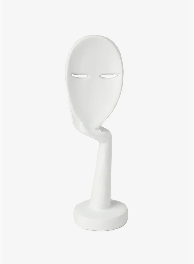 Bonhomie Modern Face Figurine Solid Minimalistic Ceramic Figure Showpiece For Home Decor