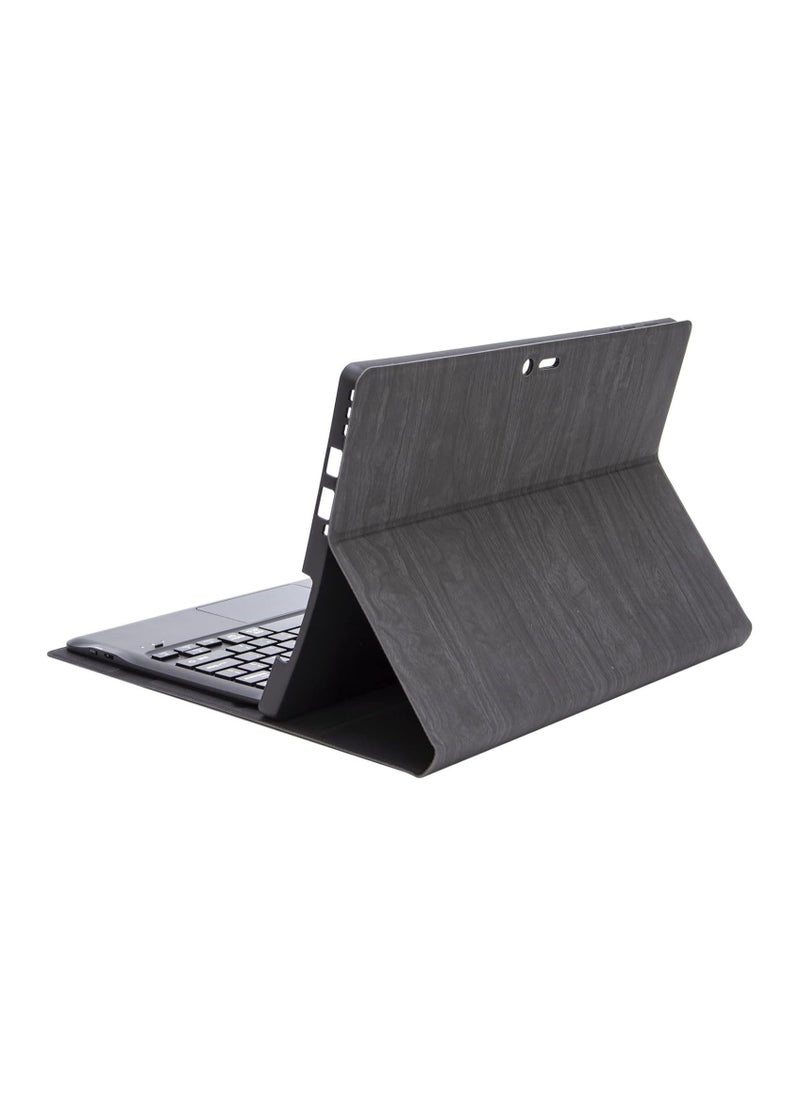 General - Arabic and English Keyboard Cover Case Compatible with Surface Pro 4/5/6/7, Leather Tablet Protective Cover with Wireless Removable Bluetooth Keyboard & Trackpad Mouse - Image 1