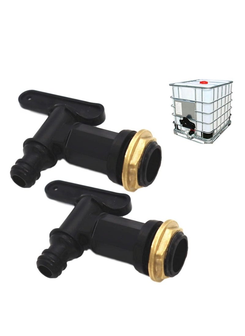 Water Tap Hosepipe Rain Barrel 3/4 Thread Tank Valve Adapter Ton Barrel Accessories Plastic Snap Fit Water Rain Barrel Tap for Home Garden Water Connectors - Image 1